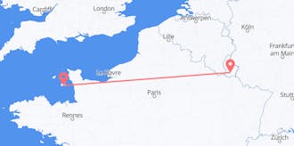 Flyreiser fra Luxemburg til Jersey