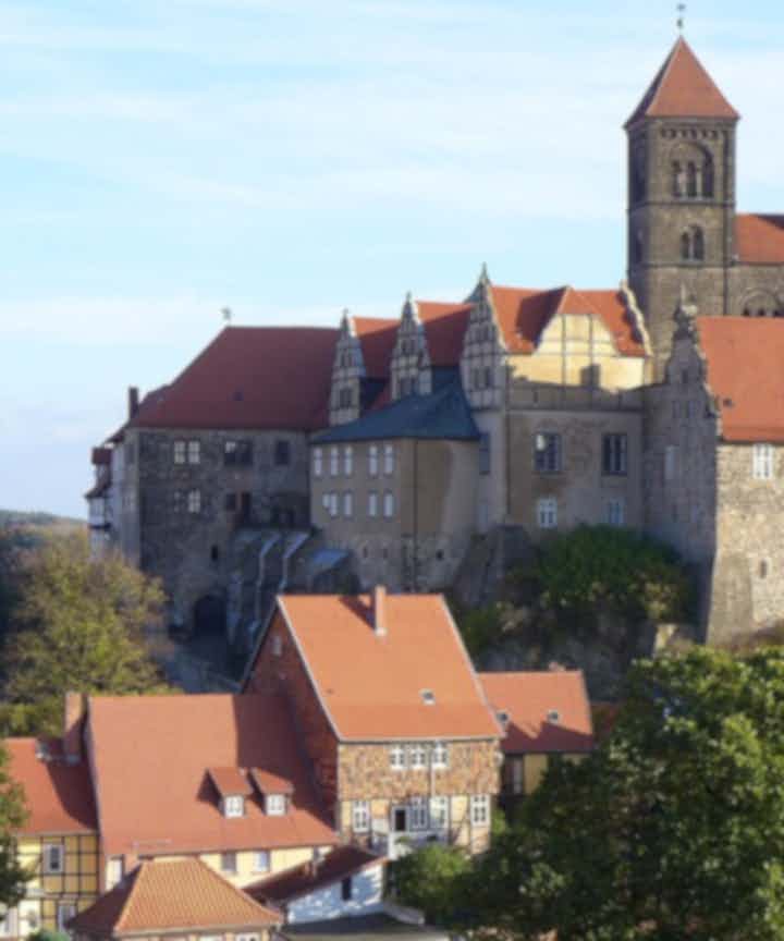 ปราสาท ใน Quedlinburg ใน เยอรมนี