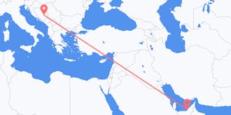 Flyrejser fra De Forenede Arabiske Emirater til Bosnien-Hercegovina