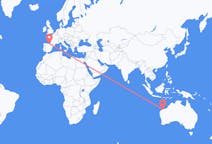 Vluchten van Karratha, Western Australia, Australië naar Bilbao, Spanje