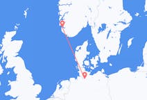 Flug frá Stafangri, Noregi til Hamborgar, Þýskalandi