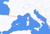 Vluchten van San Sebastián, Spanje naar Bari, Italië