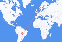 Flyreiser fra Campo Grande, Brasil til Kristiansand, Norge