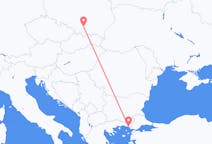 폴란드 크라쿠프에서 출발해 그리스 알렉산드로폴리에게(으)로 가는 항공편