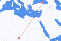 Flyg från N Djamena, Tchad till Samsung, Turkiet