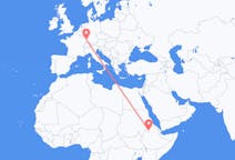埃塞俄比亚出发地 貢德爾飞往埃塞俄比亚目的地 斯特拉斯堡的航班