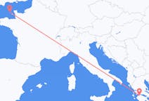 Flyreiser fra Patras, Hellas til Guernsey, Guernsey