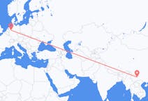 Flyreiser fra Kunming, Kina til Münster, Tyskland