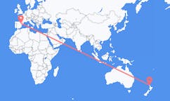 Vluchten van Whangarei, Nieuw-Zeeland naar Zaragoza, Spanje
