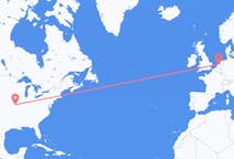 Flights from Columbia, the United States to Amsterdam, the Netherlands