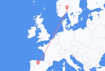 Flyg från Valladolid, Spanien till Oslo, Norge