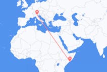 Flyreiser fra Mogadishu, Somalia til Verona, Italia