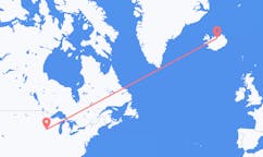 航班从美国梅森市市到阿克雷里市，冰岛塞尔