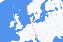 Vluchten van Florø, Noorwegen naar Triëst, Italië