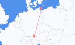 Flyrejser fra Heringsdorf, Tyskland til Innsbruck, Østrig