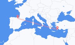 Flights from Vitoria-Gasteiz in Spain to Rhodes in Greece