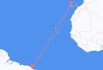 Vluchten van Aracati, Brazilië naar Tenerife, Spanje