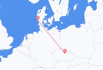 Flyg från Pardubice till Esbjerg