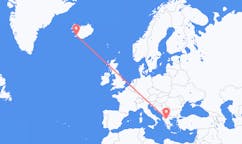 Flights from the city of Kastoria, Greece to the city of Reykjavik, Iceland