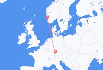 Flyreiser fra Stavanger, Norge til Memmingen, Tyskland