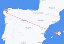 Flyrejser fra Santiago de Compostela, Spanien til Palma de Mallorca, Spanien