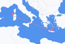 ギリシャのイラクリオンからから、イタリアのアルゲーロまでのフライト