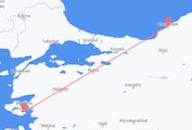 トルコのゾングルダクから、ギリシャのミティリーンまでのフライト