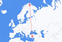 Flights from Gazipaşa, Turkey to Ivalo, Finland