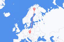 Vols de Pajala, Suède pour Brno, Tchéquie
