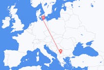 Lennot Skopjesta, Pohjois-Makedonia Rostockiin, Saksa