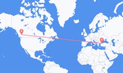 Flyreiser fra Williams Lake, Britisk Colombia, til Istanbul
