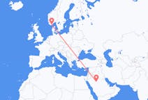 Flights from Ha il, Saudi Arabia to Kristiansand, Norway