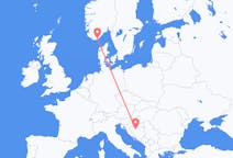 Flights from Kristiansand to Banja Luka