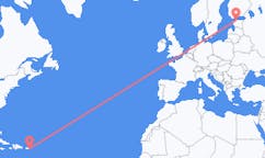Flyrejser fra Vieques, USA til Tallinn, Estland