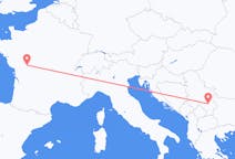 Flyg från Poitiers, Frankrike till Niš, Serbien