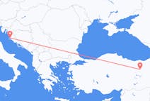 Flug frá Zadar, Króatíu til Erzincan, Tyrklandi