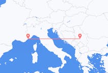 Flyrejser fra Kraljevo, Serbien til Nice, Frankrig