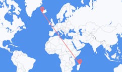 Flyreiser fra Maroantsetra, Madagaskar til Reykjavik, Island