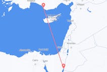 Vluchten van Eilat, Israël naar Gazipaşa, Turkije