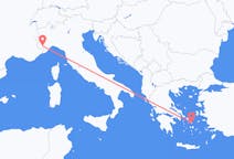 Flights from Cuneo, Italy to Mykonos, Greece