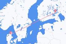 Flyg från Nyslott till Ålborg