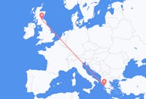 Flyreiser fra Preveza, Hellas til Edinburgh, Skottland