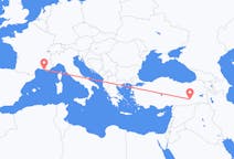 Flüge aus Diyarbakir, die Türkei nach Marseille, Frankreich