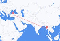 Flyg från Rangoon, Myanmar (Burma) till Ankara, Turkiet