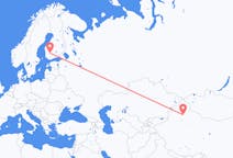 Flyrejser fra Ürümqi, Kina til Tampere, Finland