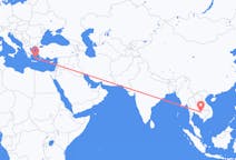 Flyreiser fra Siem Reap, Kambodsja til Santorini, Hellas