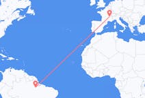 Flyrejser fra Altamira, Brasilien til Lyon, Frankrig