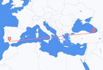 出发地 土耳其出发地 特拉布宗目的地 西班牙塞维利亚的航班