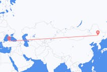 Flyg från Harbin, Kina till Kastamonu, Turkiet