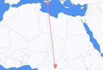 来自中非共和国出发地 班基目的地 马耳他瓦莱塔的航班